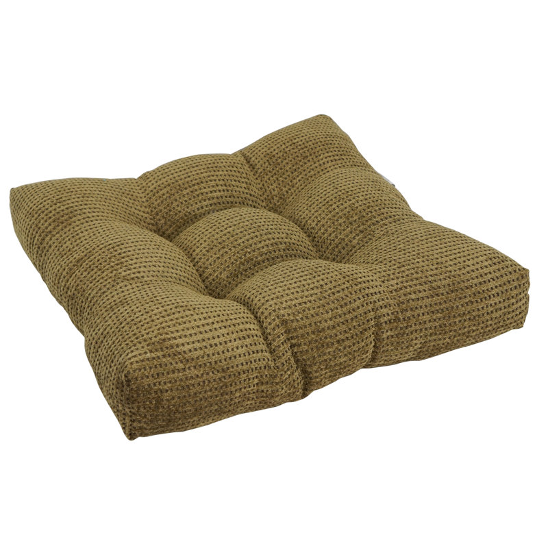 Coussin de chaise carrée 19 pouces, Pois bruns