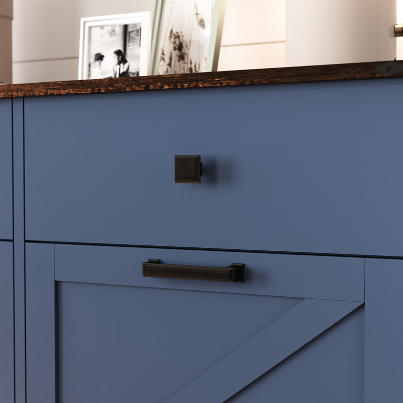 Armoire poubelle double inclinable Farmhouse Blue