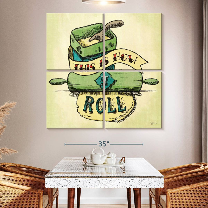 Tergel Retro Bakery Green II, 50" H x 50" W