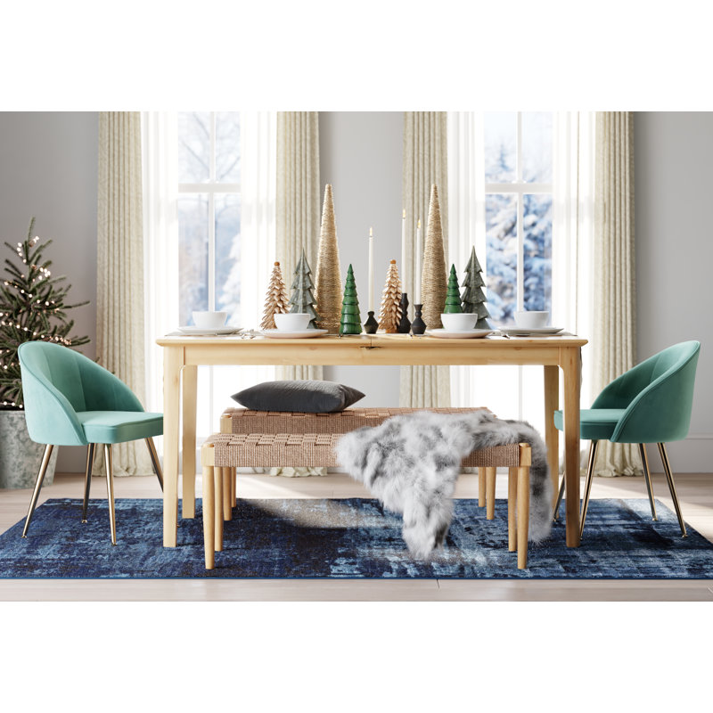 Mccain 45 cm H Velvet Side Chair, Green