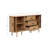 59" Morden Sideboard Cabinet with Sliding Tambour Doors and 3 drawers