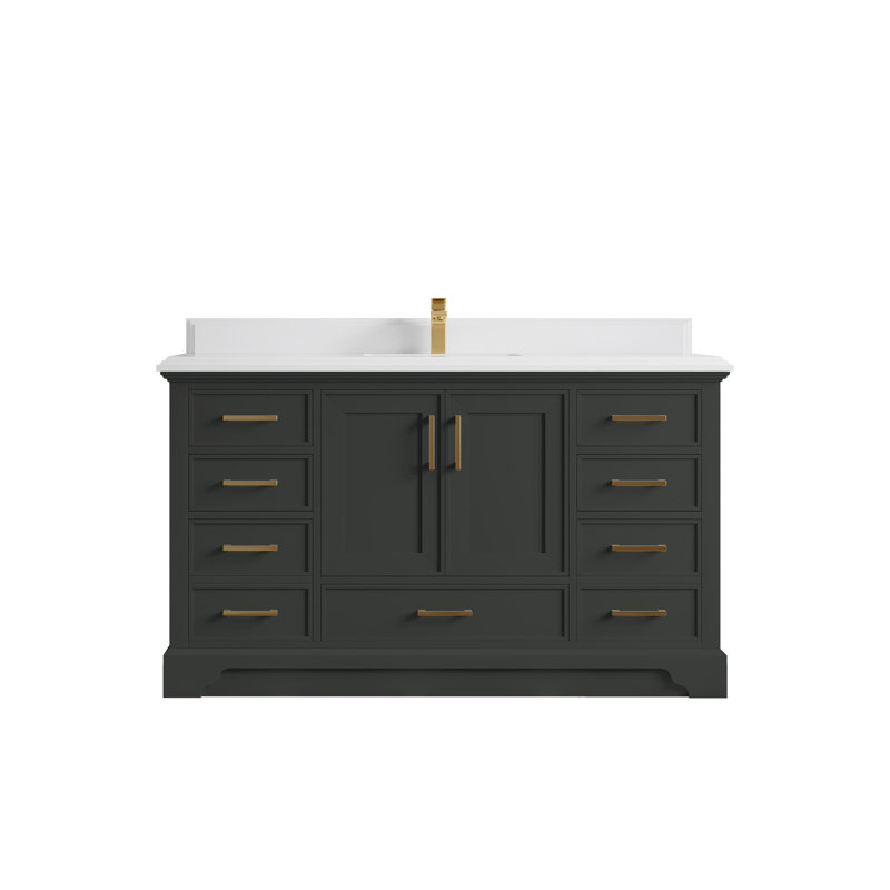 Meuble-lavabo simple avec plateau Charlotte 60