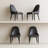 Modern Faux Leather Upholstered Dining Chairs Solid Back Side Chairs Set of 4-194402309
