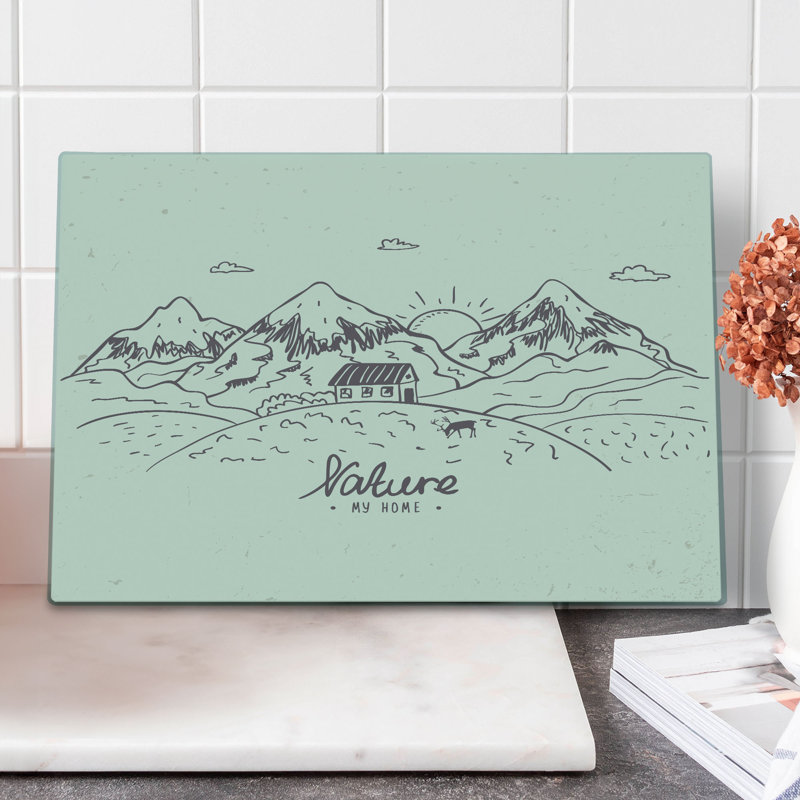 Planche à découper Ambesonne Mountain Doodle Mountain