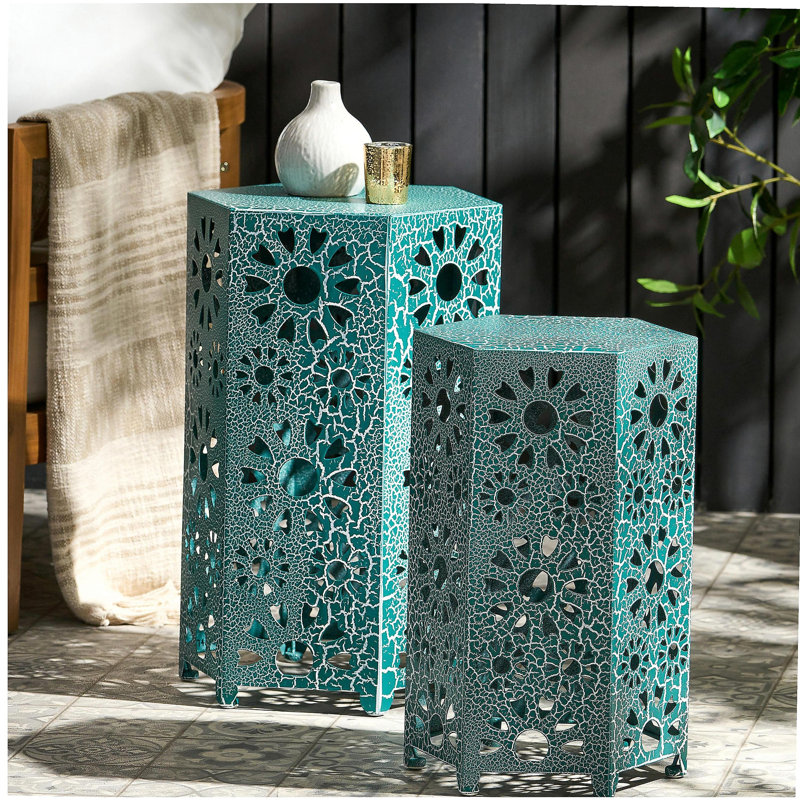 Table d'appoint ELiana, Bleu sarcelle