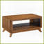 Table basse de 41,5 pouces en bois de noyer pour le salon - Pieds en pin massif, tablette de rangement et amp; Assemblage facile-1464283168