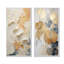 Ensemble de 2 décorations murales Modern Golden Beige Plam Tree - Abstract Botanicals-1007084001-1007084012