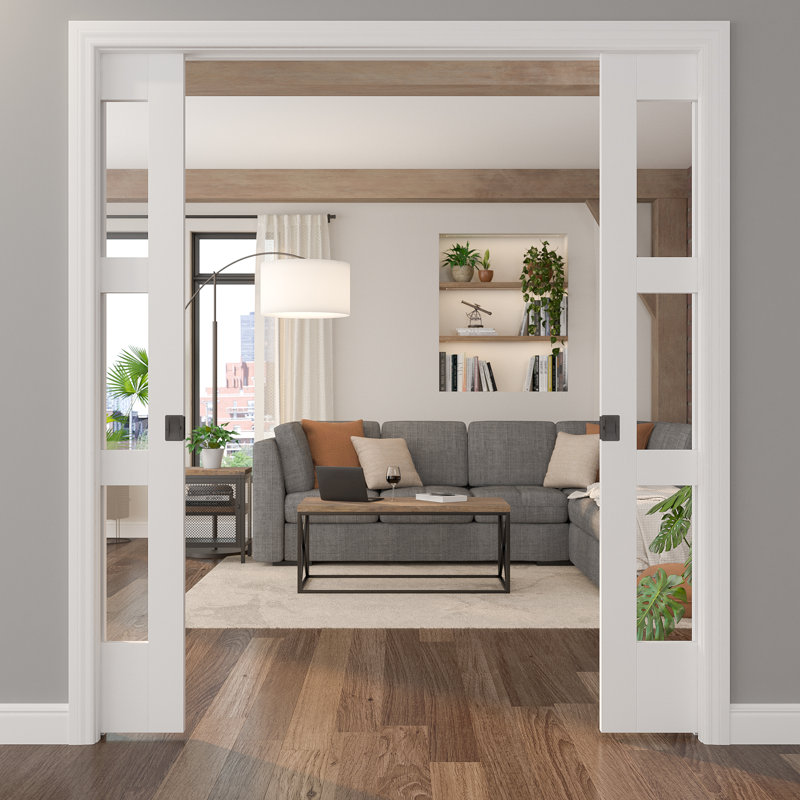 Rectangular Pocket Door Hardware, Oil Rubbed Bronze