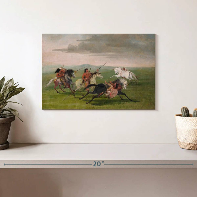 Lelar Comanche Feats Of Horsemanship, 8" H x 12" W