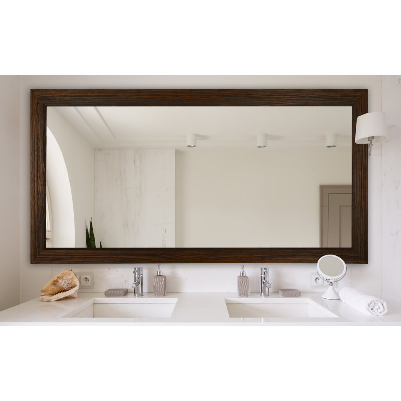 Miroir de salle de bain Dakston, 36,25 po x 59,75 po, Moka