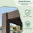 Louvered Pergola, Outdoor Sun Shade Pergola with Metal Frame and Adjustable Rainproof Roof-104879258