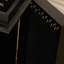 Armoire à bijoux rectangulaire noire en bois massif