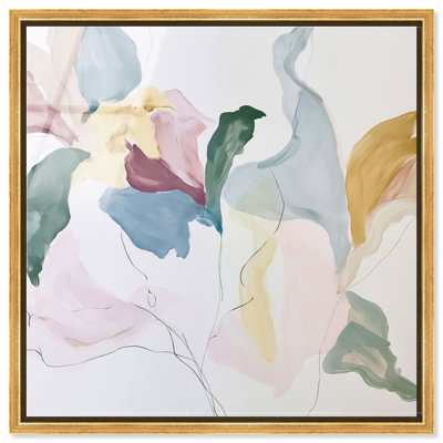Décoration murale murale Art Remedy, motif floral « Aube délicate II », impression acrylique encadrée, couleur sauge, cadre doré, 30,5 x 30,5 cm
