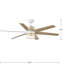 Ventilateur de plafond standard Carrollwood de 56 po à 6 pales avec télécommande et ensemble d'éclairage DEL inclus-1852390438