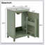 Petit meuble-lavabo moderne de 20 pouces avec lavabo en céramique - 20 * 14,5 * 33,3 pouces, rangement spacieux, 1 porte à fermeture douce-962055633