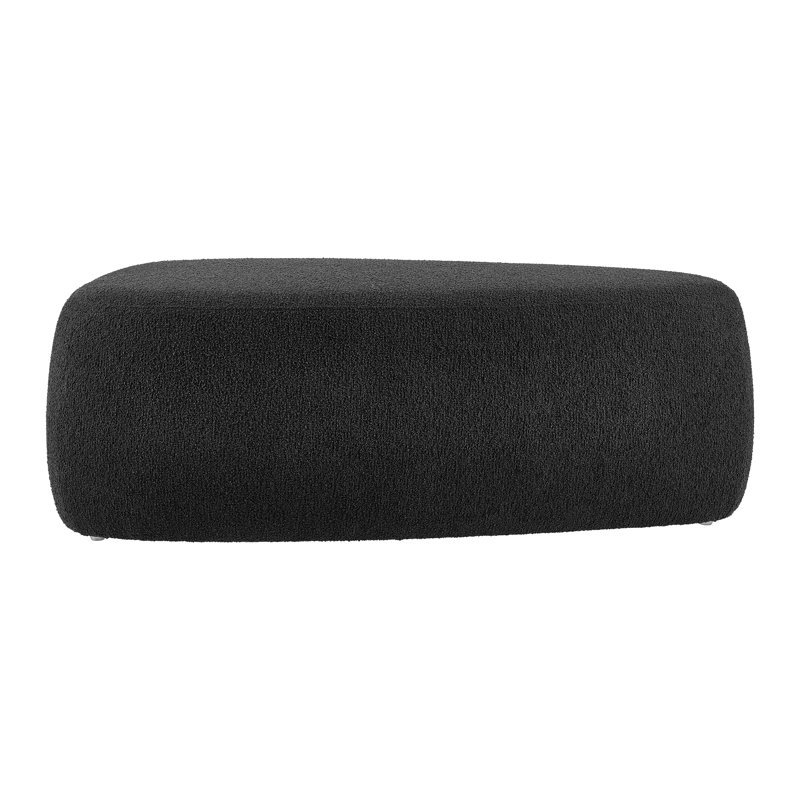 Hexham Carlese Fabric Big Ottoman, Palladian, Black