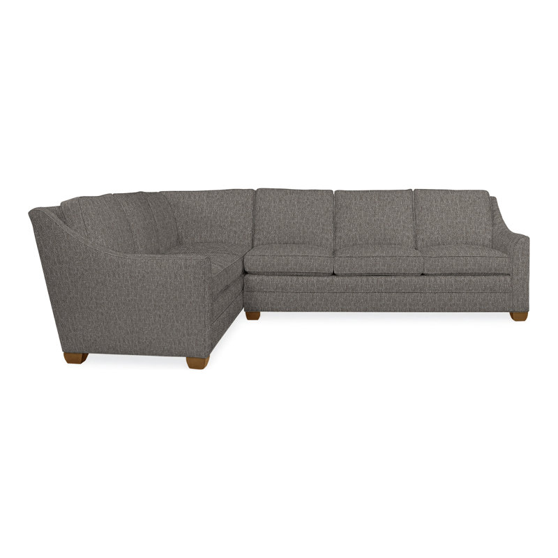 American Bungalow 2-Piece Nicholas Sectional, Havana, Navada Snow, No