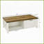Table basse rustique avec tiroir de rangement Étagères ouvertes par HOMcom pour le salon, blanc, peu encombrant-121048932