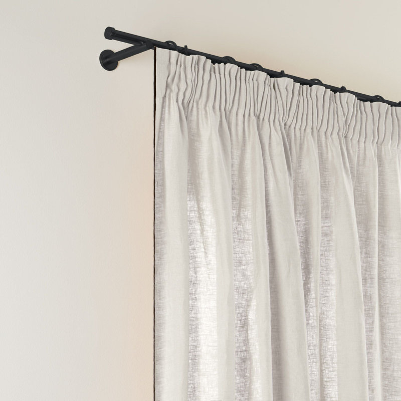 Carlina Semi Sheer Curtain Panel Pair, Width 144 x Drop 280cm, Grey