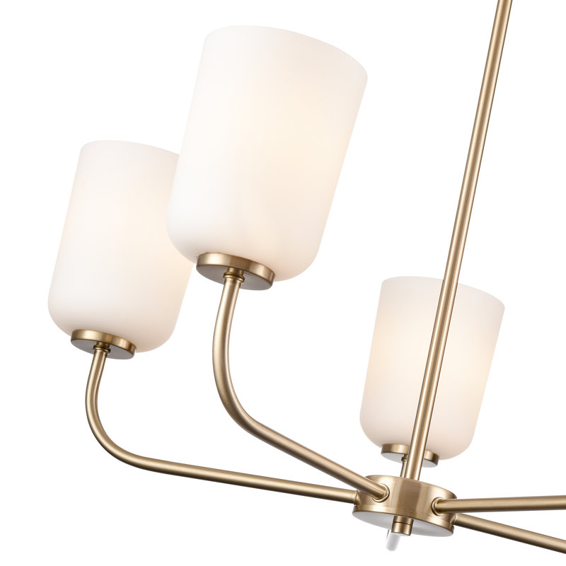 Lustre de 27 po de largeur Laphia, Or moderne, 5