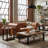 Pomona 3-Piece Living Room Table Set – 48” Coffee Table with Storage Shelf & 2 End Tables