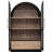 Elegant Arched Kitchen Pantry Cabinet with Adjustable Shelves-1741068807