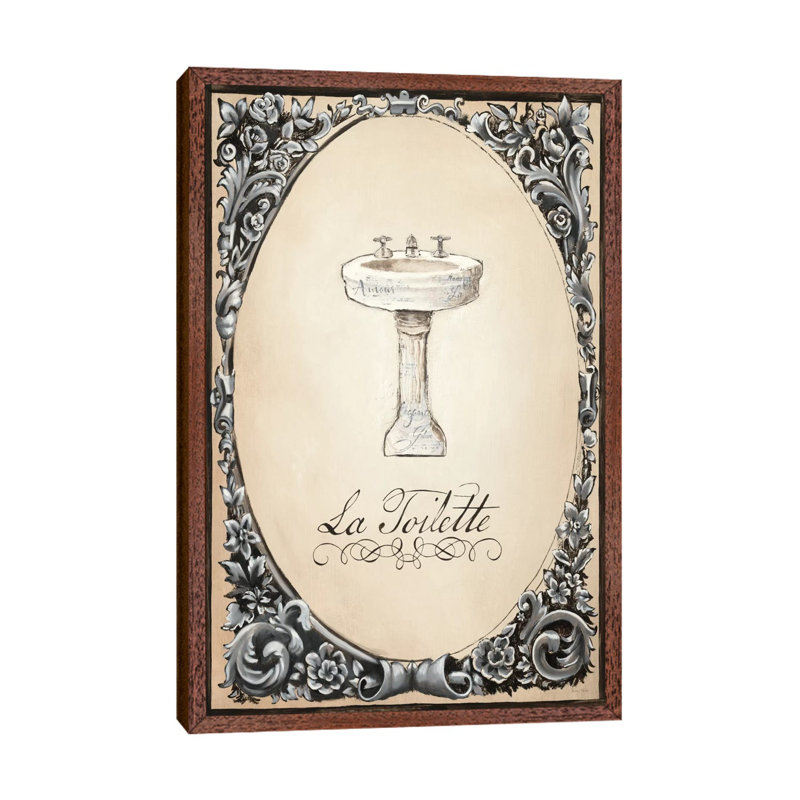 Le Petit Spa II by Emily Adams - Print on Canvas, 66.04 cm H x 45.72 cm W, Classic Brown Wood Framed