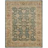 Antiquity Hand-Tufted Teal Blue / Taupe Area Rug