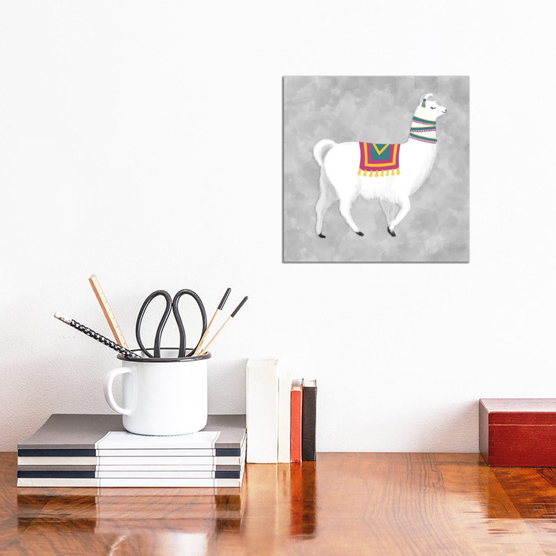 Lovely Llama I by Noonday Design - Wrapped Canvas Gallery-Wrapped Canvas Giclée, 30.48 cm H x 30.48 cm W