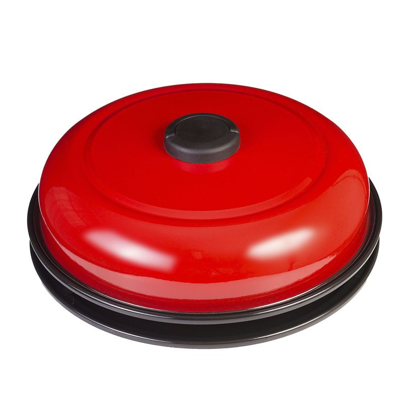 Plaque chauffante antiadhésive d'intérieur sans fumée HotAir-Griller, Rouge