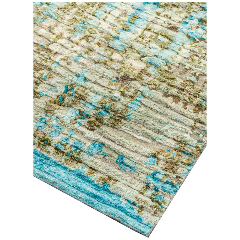 Wool Abstract Area Rug, Rectangle 10' x 14'