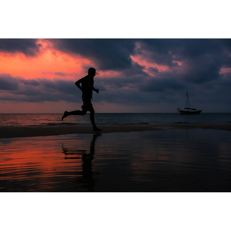 Une silhouette d'homme par Dkart, H 32 po x l 48 po
