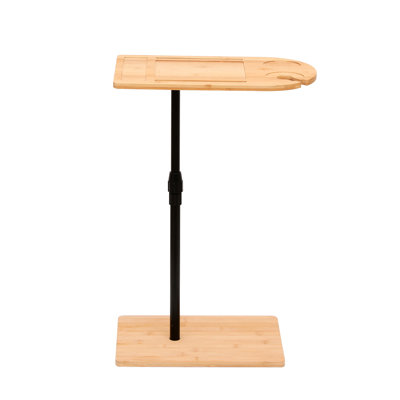 Couch Tray Table Bamboo Height Adjustable Side Table