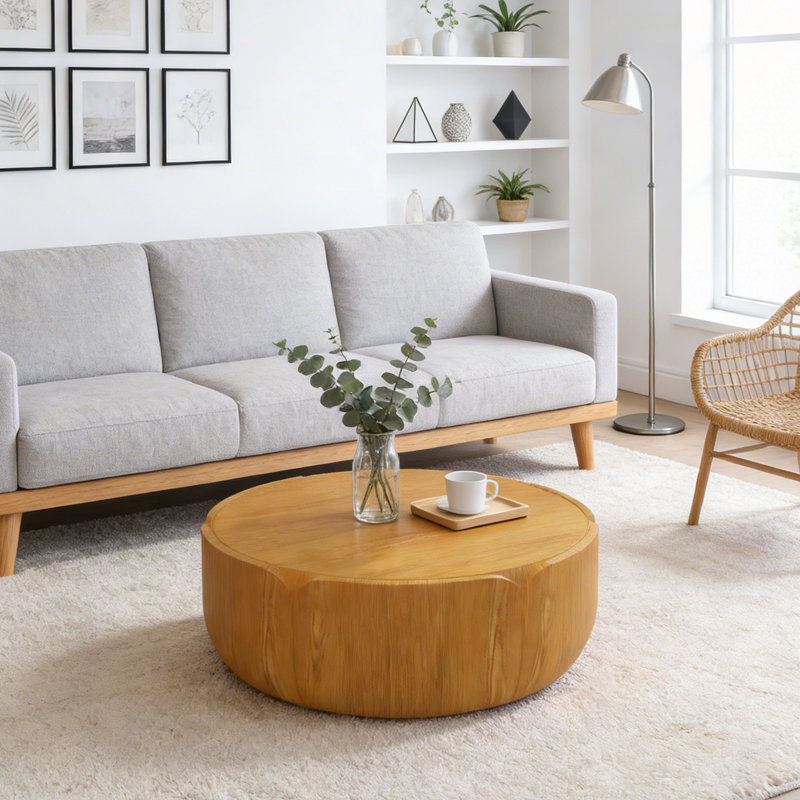 Table basse Drum, Naturel