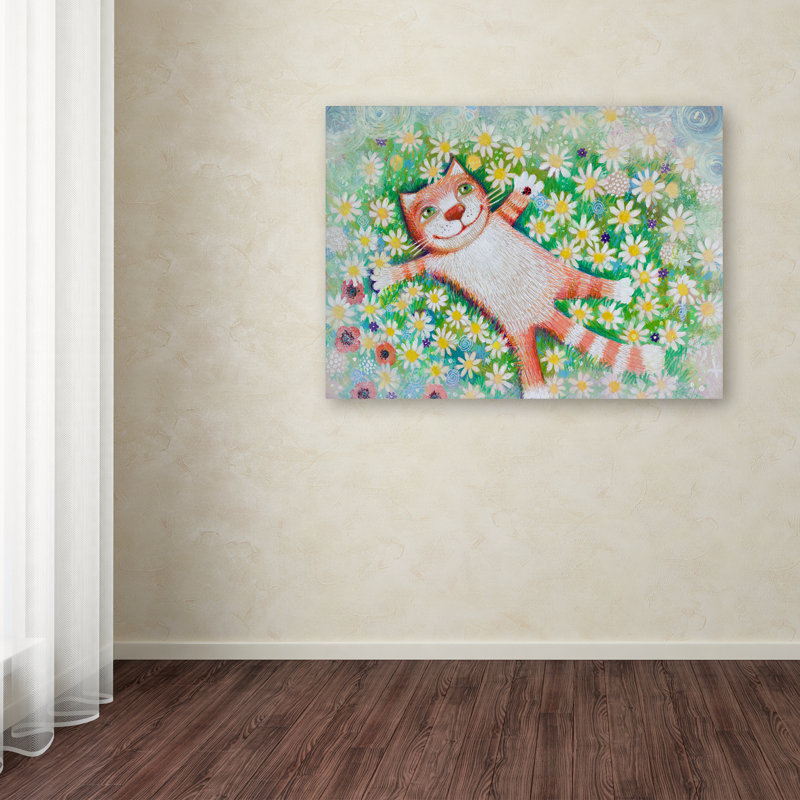 « happy summer », art sur toile, H 14 po x l 19 po