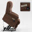 Fauteuil inclinable électrique en chenille de grande taille avec base relevable et fonction de massage chauffant-1407649418