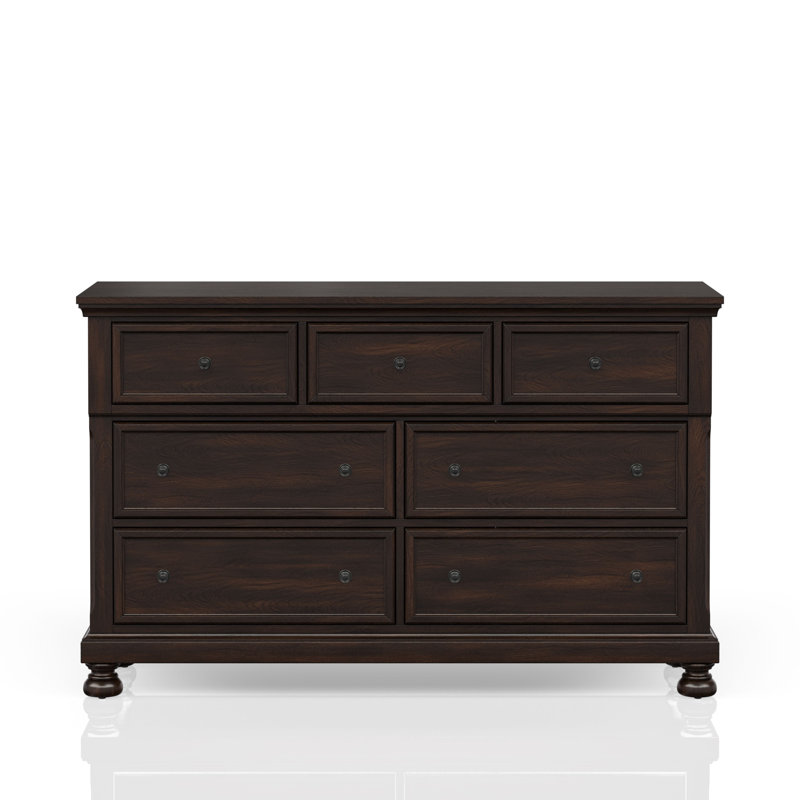 Commode 7 tiroirs Fitima - Cerise