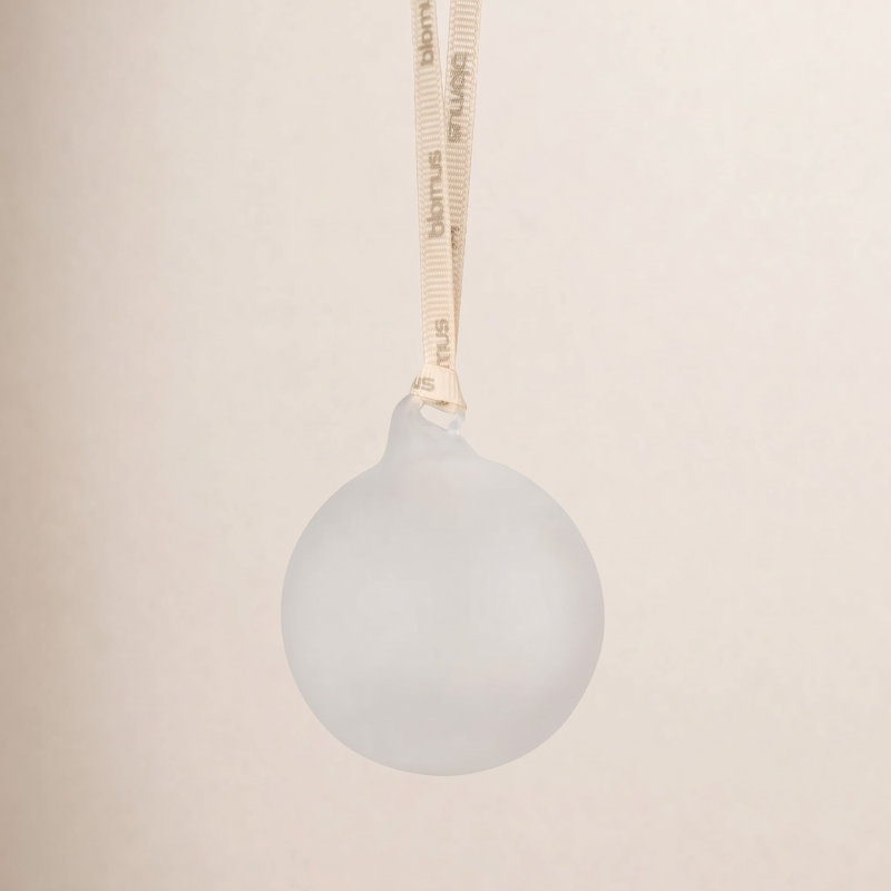 JUHLA 3" Glass Bauble, Cream
