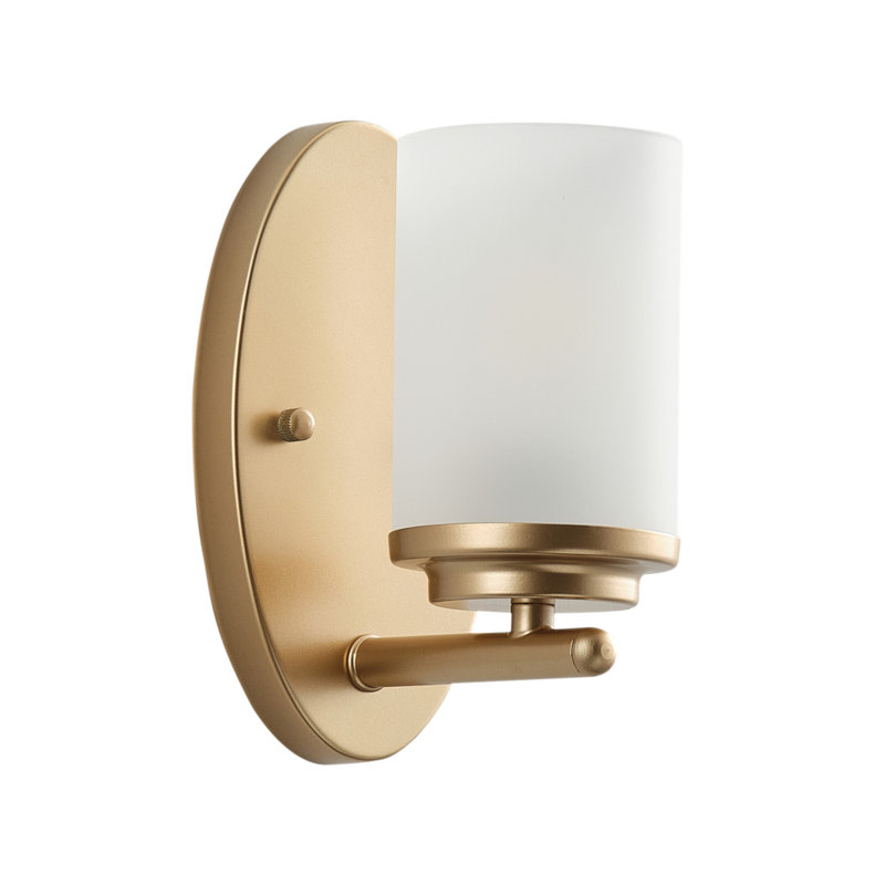 1-Golden dimmable glass iron wall lamp, Gold