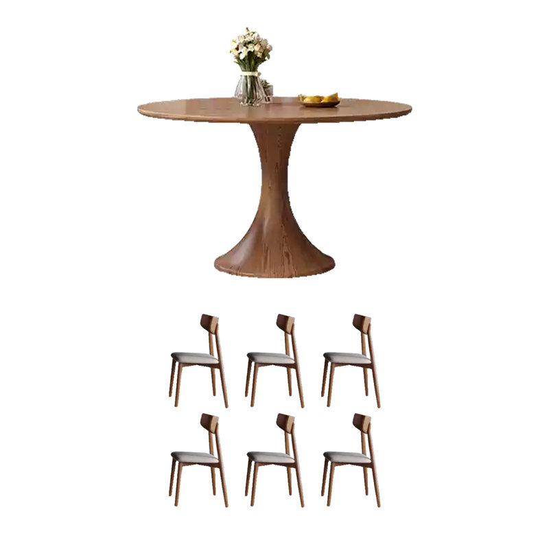 Ash Solid Wood Dining Table, 29.92"H x 47.24"L x 47.24"W