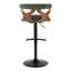 Tabouret de bar rotatif à hauteur ajustable Gardenia-93726381-93726382
