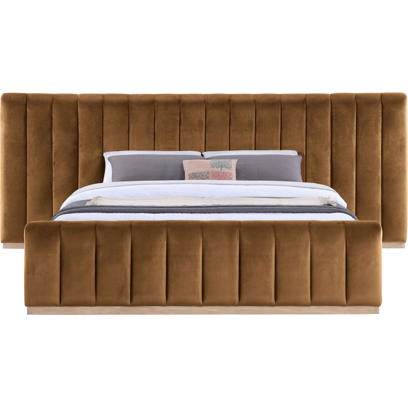 Amara Velvet Bed, King, Saddle Velvet