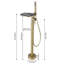 Robinet de baignoire autoportant monocommande à fixation au sol-81304753