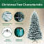 Sapin de Noël floqué / givré Valentina-209804987