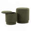 Ensemble de repose-pieds en tissu vert foncé-1276484931