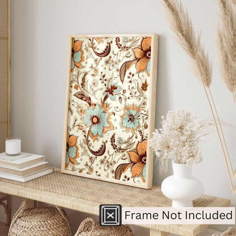 Floral boho henné III, H 20 po x l 16 po