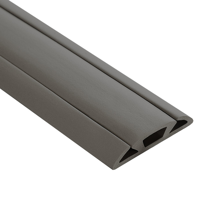 Cache-câbles de plancher, 5 pieds, Gris