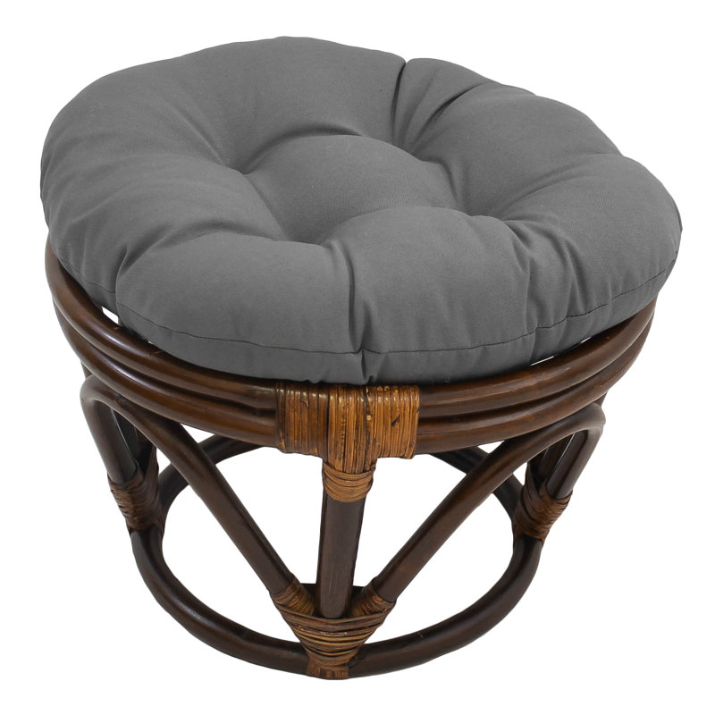Coussin rond pour repose-pieds d'intérieur, Gris