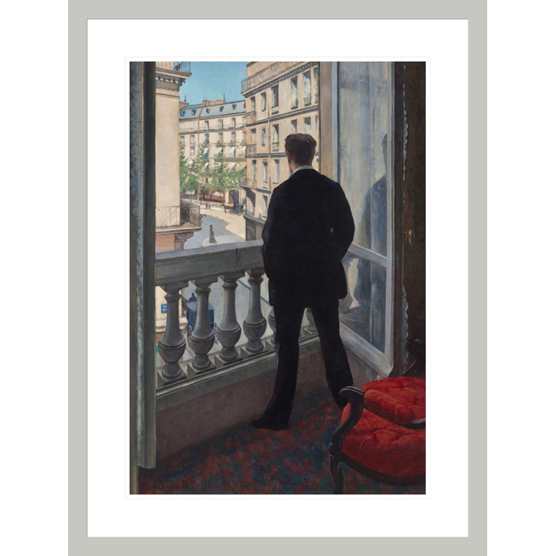 «Young at His Window» par Gustave Caillebotte, impression giclée encadrée, H 29,5 po x l 22,23 po