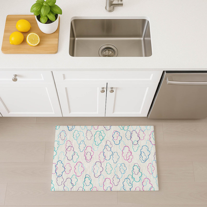 Machine Washable Indoor/Outdoor Chantille ACN2508 Kids Rug, Rectangle 1'8" x 2'6", Ivory